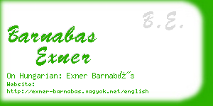 barnabas exner business card